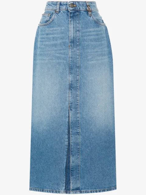 TWINSET denim midi skirt
