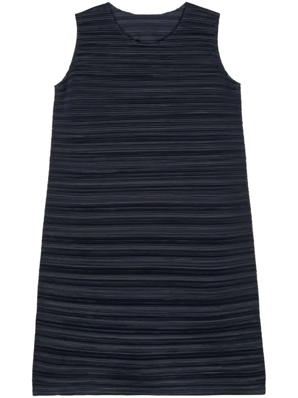 Pleats Please Issey Miyake Sheer Bounce Pleated Midi Dress | Blue  