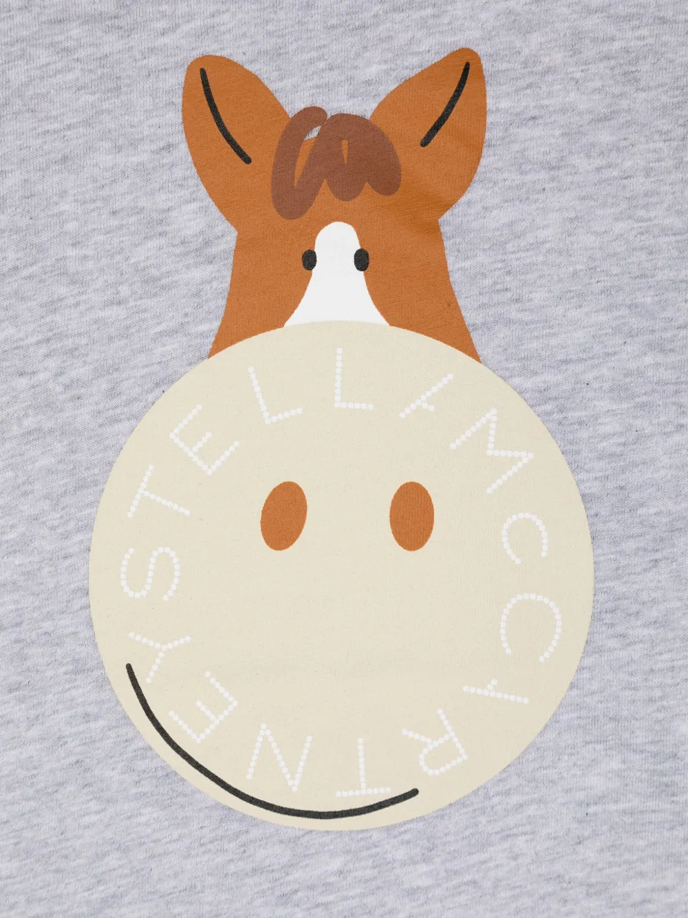 Stella McCartney Kids Katoenen T-shirt met logoprint Grijs