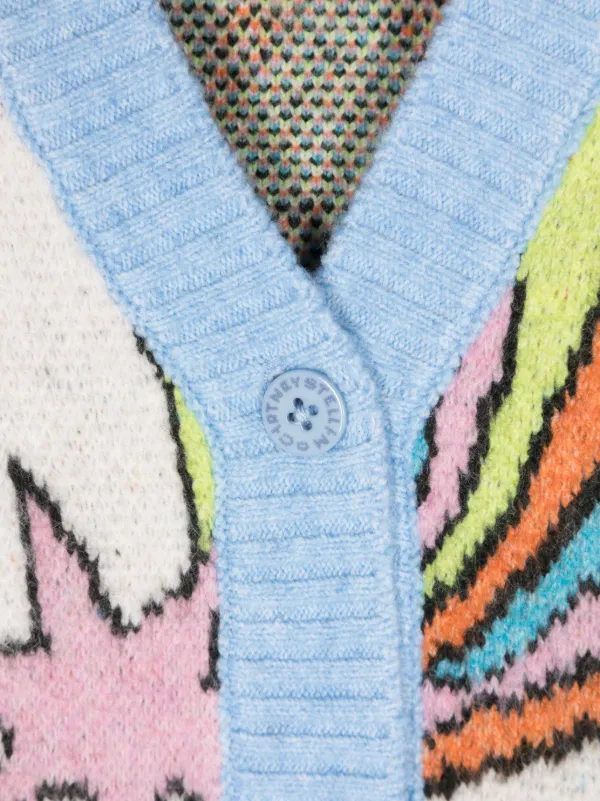 Stella McCartney Kids Shooting Stars カーディガン | ホワイト Stella McCartney Kids Shooting Stars カーディガン | ホワイト