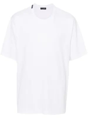Dolce & Gabbana V-neck Cotton T-shirt | White | FARFETCH CA