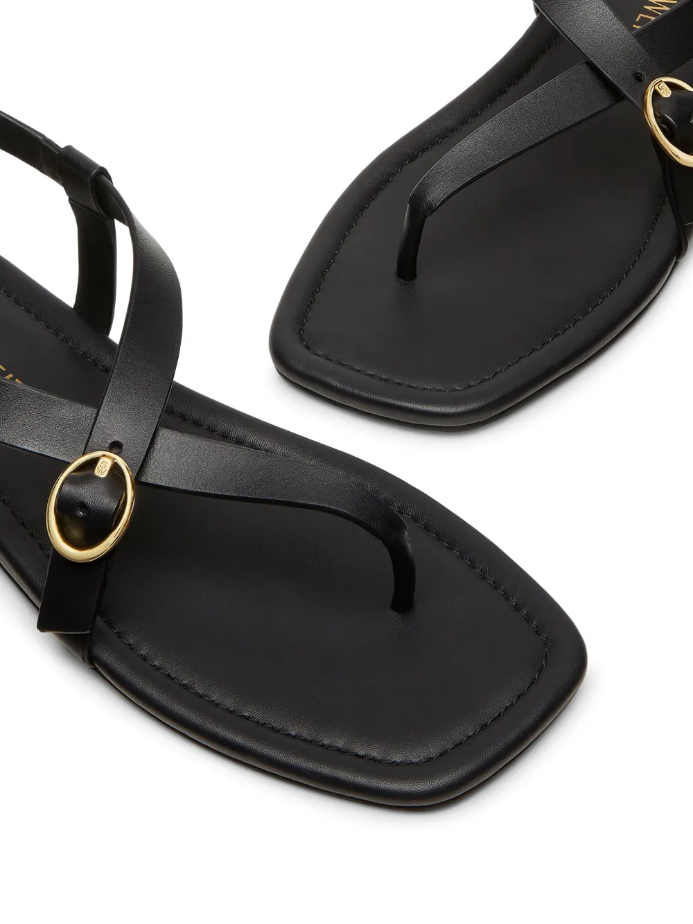 Stuart Weitzman Benni leather sandals Black