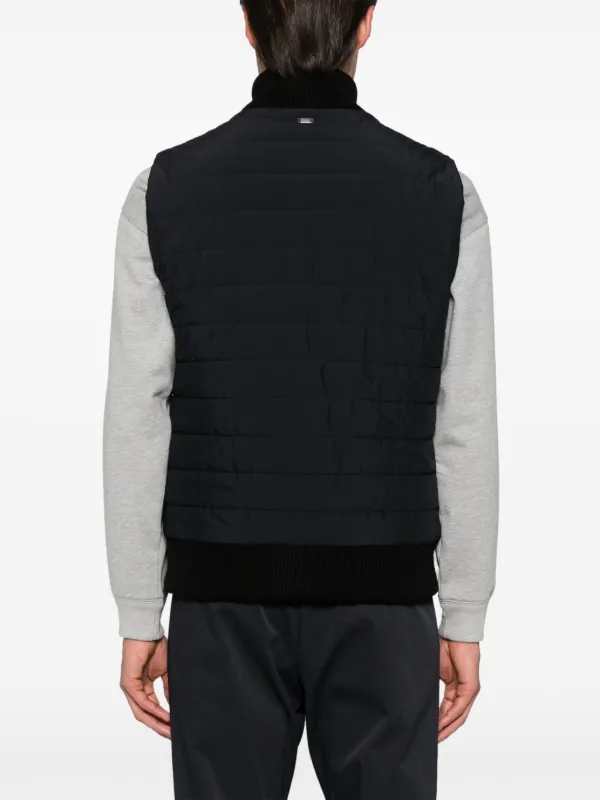 Herno ジップアップ キルティングベスト | ブラック | FARFETCH JP