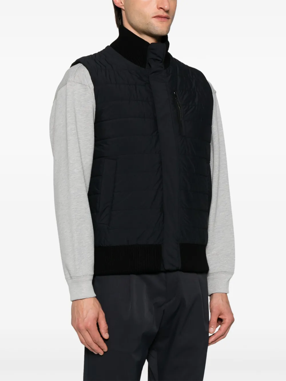 Herno Bodywarmer met rits Zwart