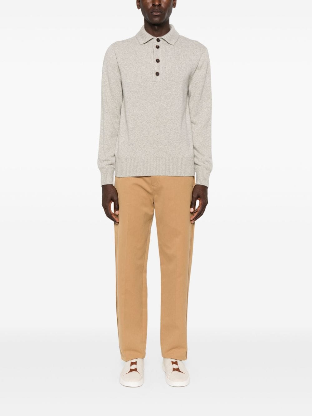 Shop Zegna Mélange Fine-knit Jumper In Neutrals