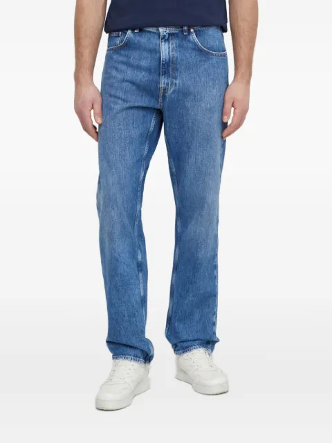 GUESS USA bear-embroidered jeans