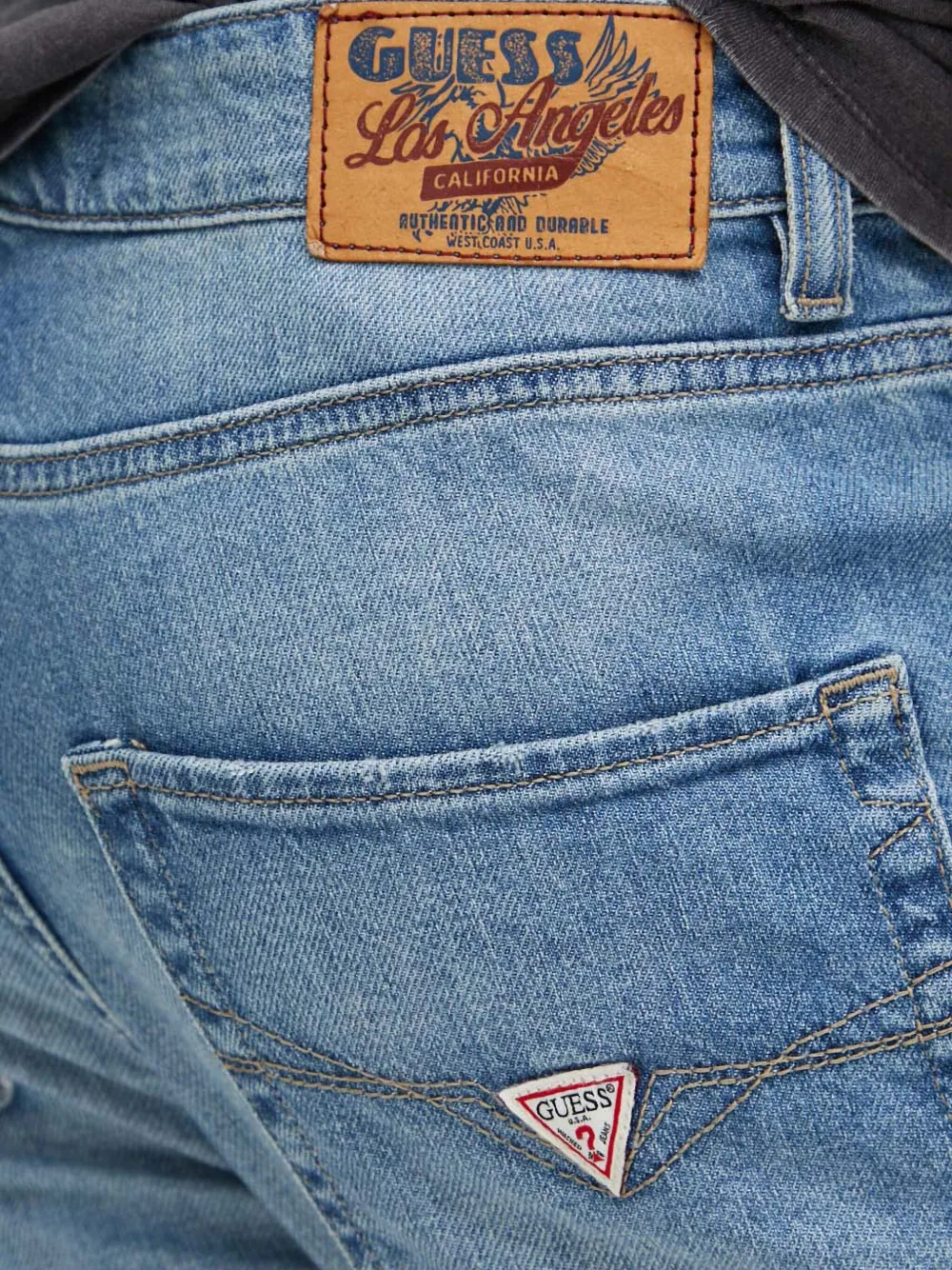 Guess Usa James Distressed-effect Jeans In Blue