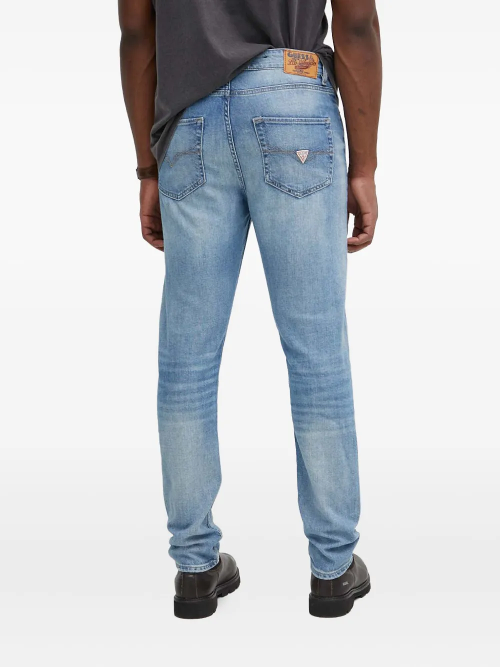 Guess Usa James Distressed-effect Jeans In Blue