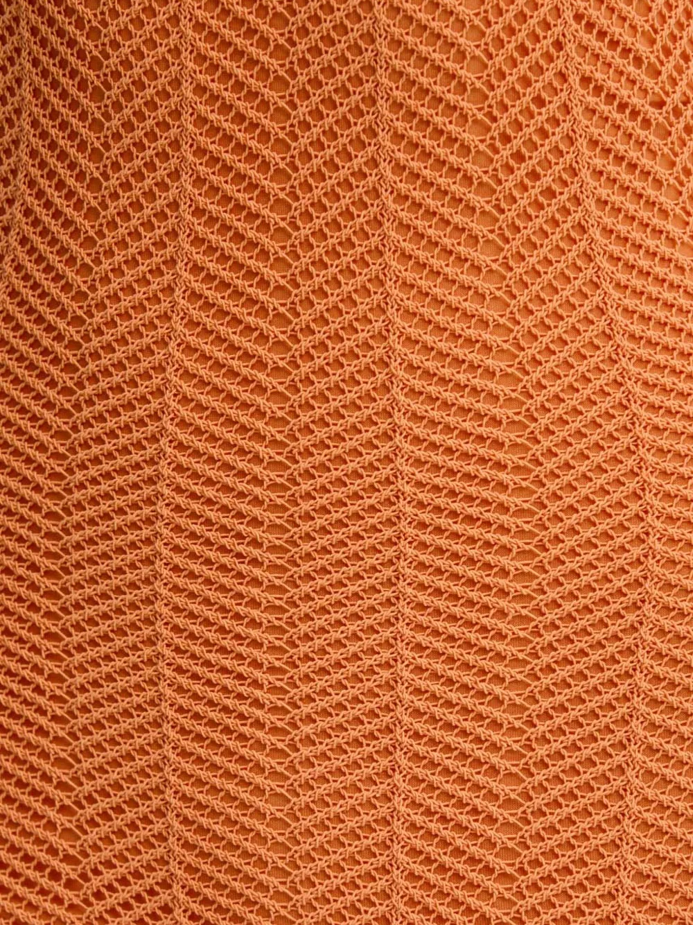 Guess Usa Halterneck Chevron-knit Maxi Dress In Orange