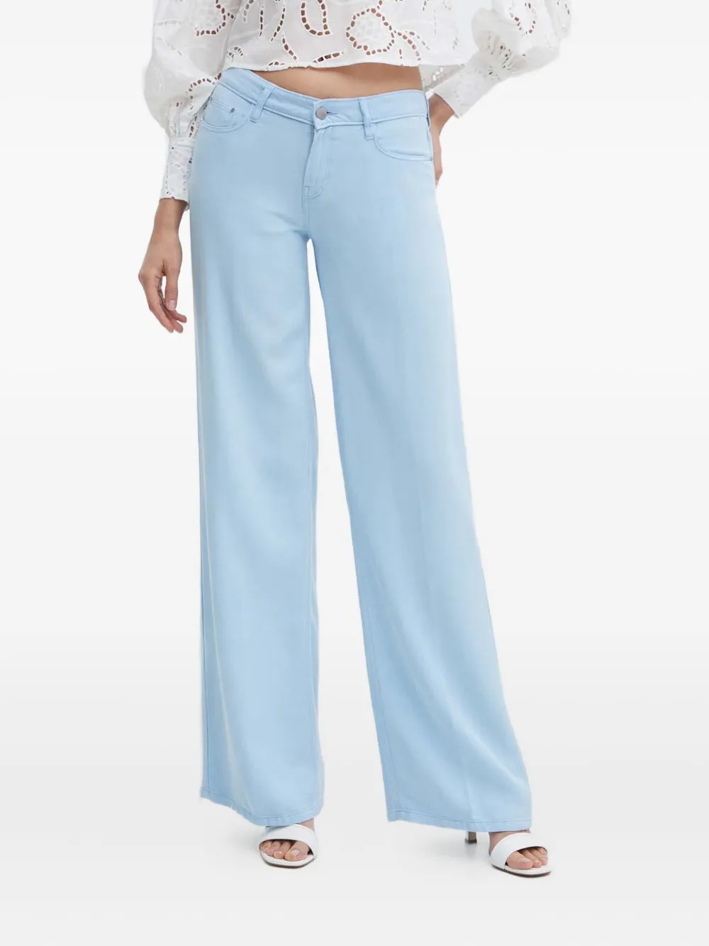 GUESS USA トライアングルロゴ パンツ - ブルー GUESS USA トライアングルロゴ パンツ - ブルー