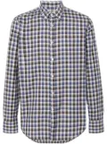 Canali plaid-check shirt - Blue