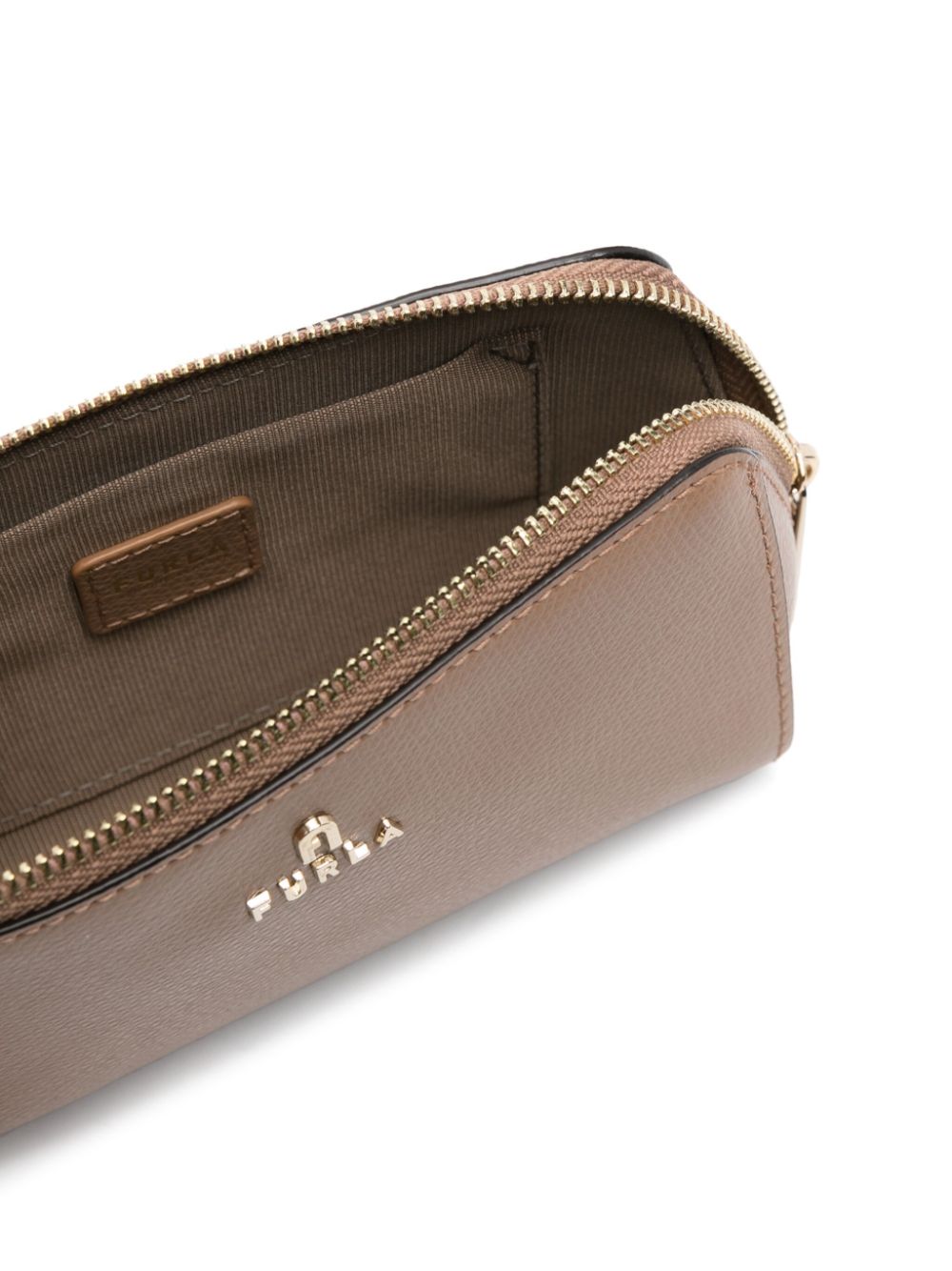 Shop Furla Camelia Makeup Bags (set Of Two) In Brown