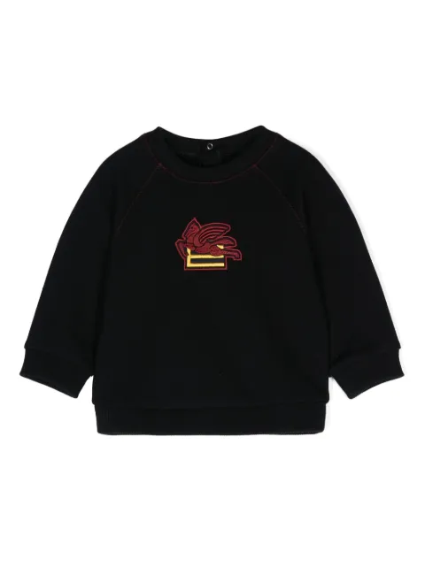 ETRO KIDS embroidered-logo cotton sweatshirt