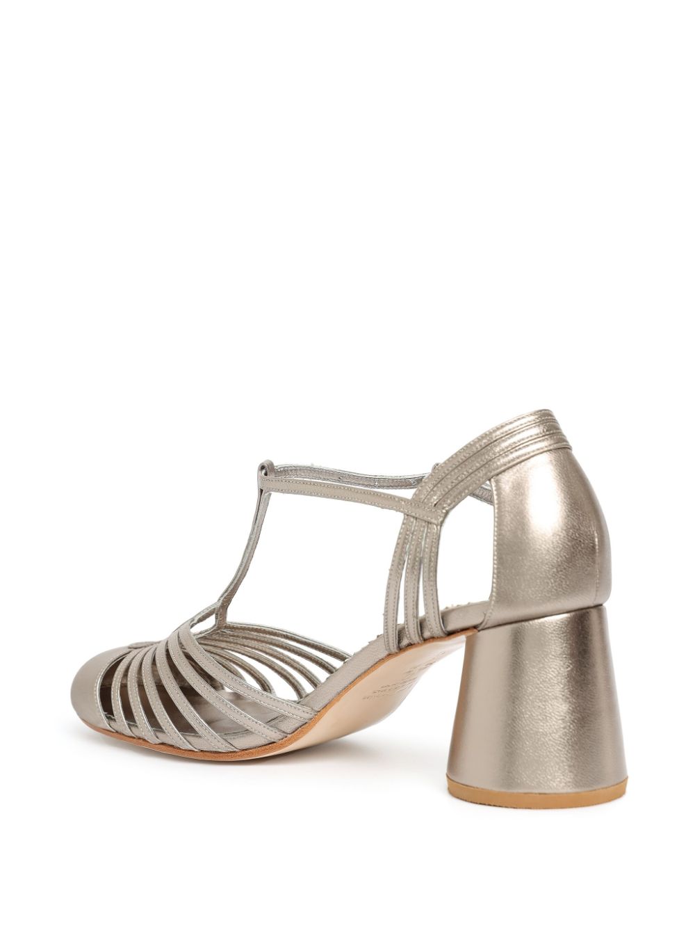 Sarah Chofakian Chamonix 50 mm sandalen met metallic effect Goud