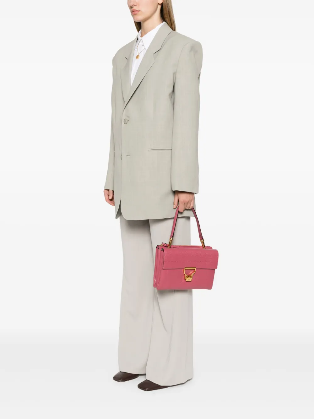 Coccinelle Arlettis leren shopper - Roze