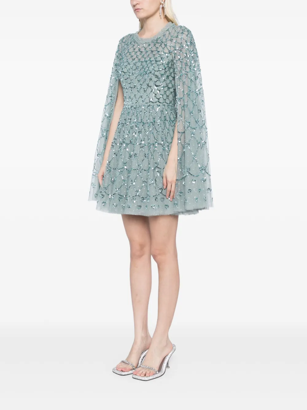 Needle & Thread Mini-jurk verfraaid met pailletten Blauw