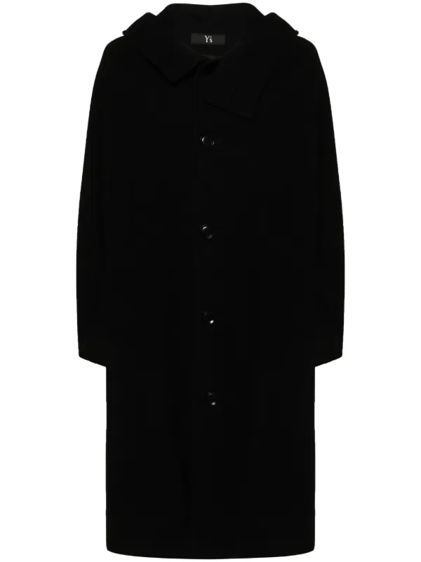 Y's フーデッド シングルコート | ブラック | FARFETCH JP