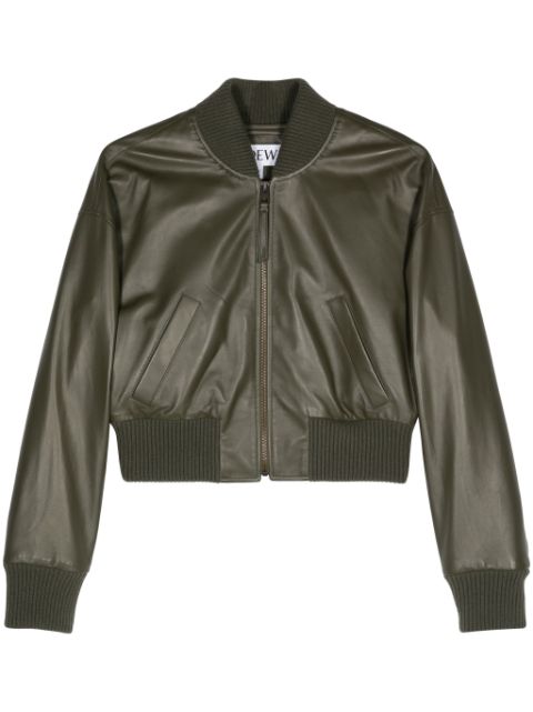 LOEWE leather bomber jacket Women