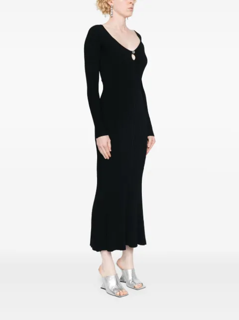 MOSCHINO JEANS ribbed-knit maxi dress 242K1A04868205 - 2