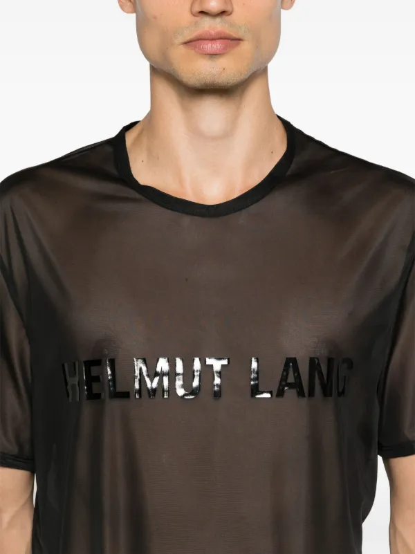 Helmut Lang ロゴ シアーTシャツ | ブラック | FARFETCH JP