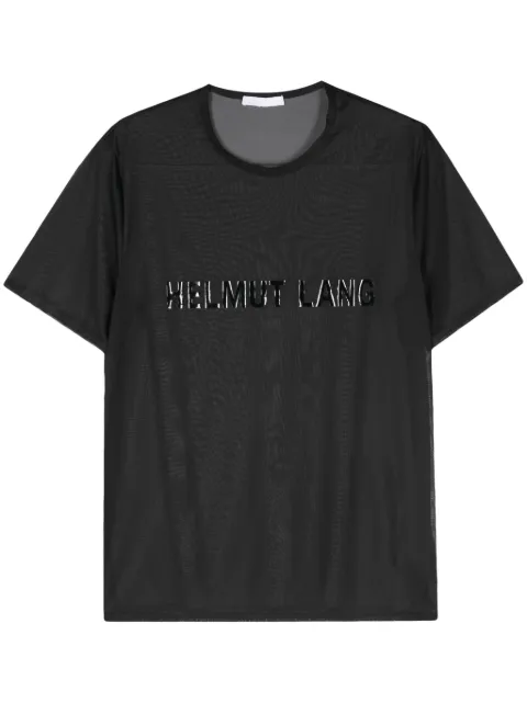 Helmut Lang logo-appliqué sheer T-shirt