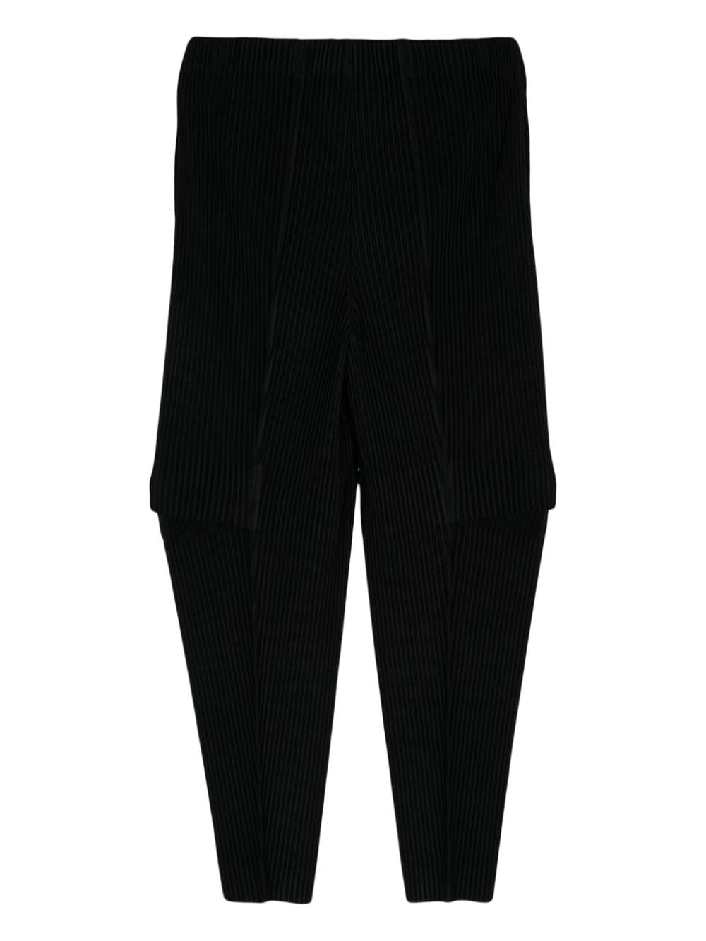 Homme Plissé Issey Miyake Cargo plissé broek met toelopende pijpen - Zwart