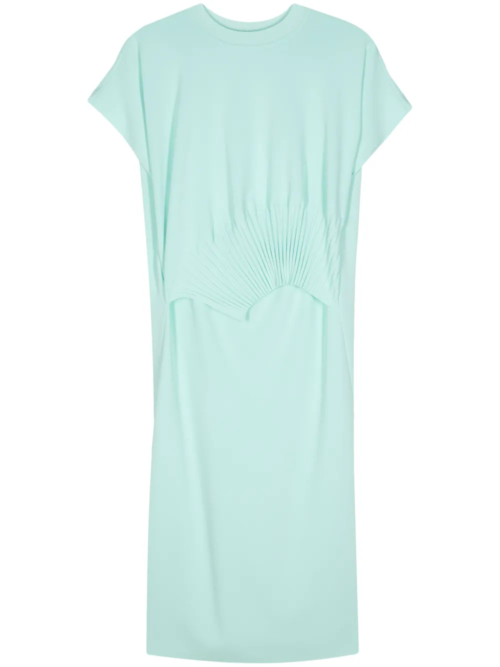 Issey Miyake Gelaagde jersey jurk Blauw