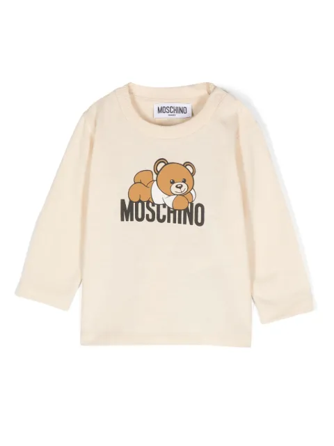 Moschino Kids Teddy Bear-print cotton T-shirt