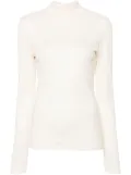 LEMAIRE high-neck cotton top - White