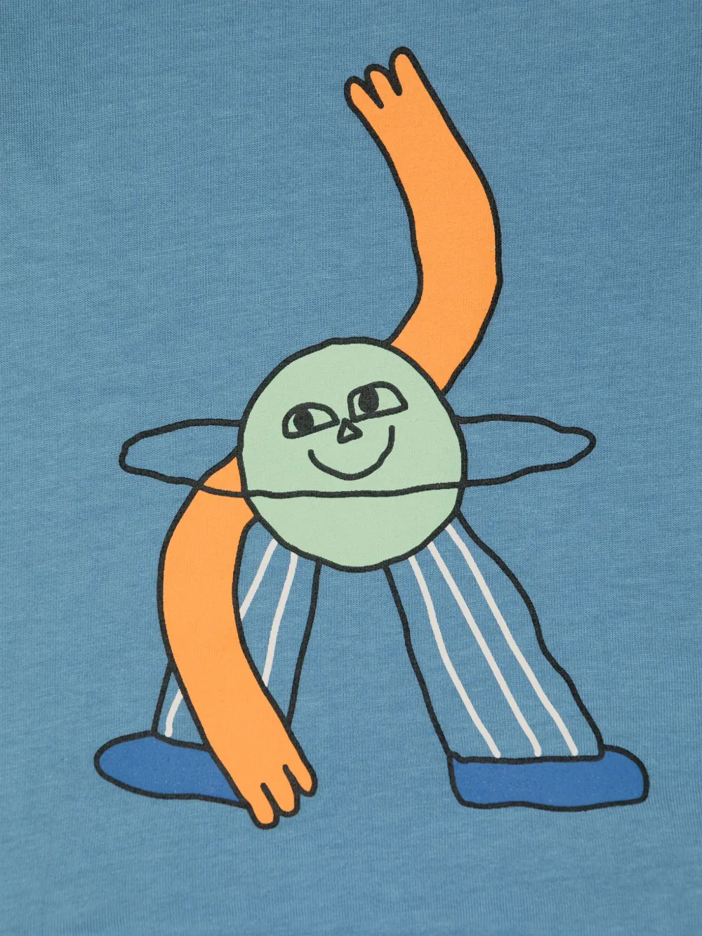 Stella McCartney Kids Katoenen T-shirt met logoprint Blauw