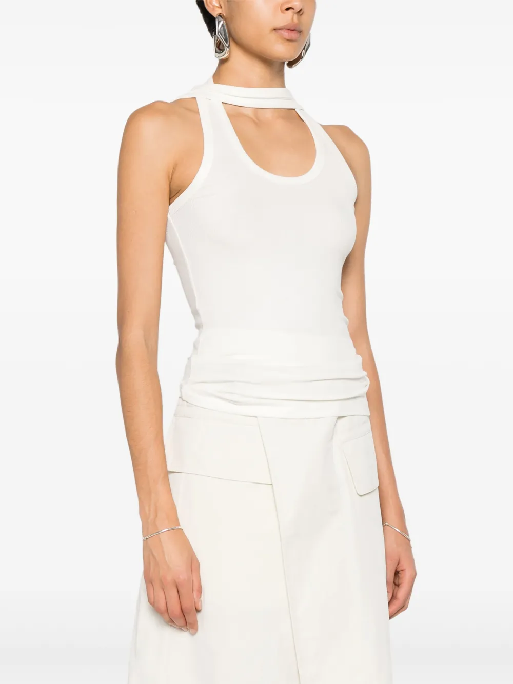 Coperni Geribbelde tanktop Wit