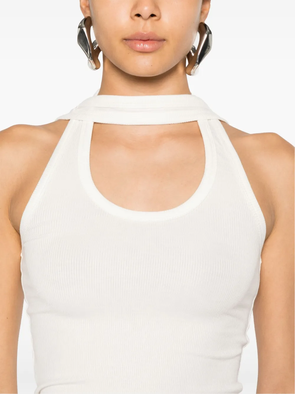 Coperni Geribbelde tanktop Wit