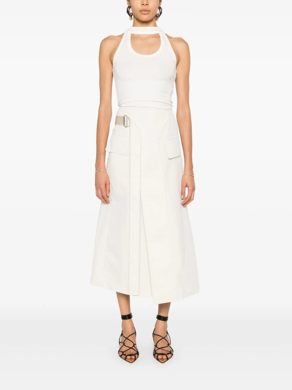 Coperni Geribbelde tanktop Wit