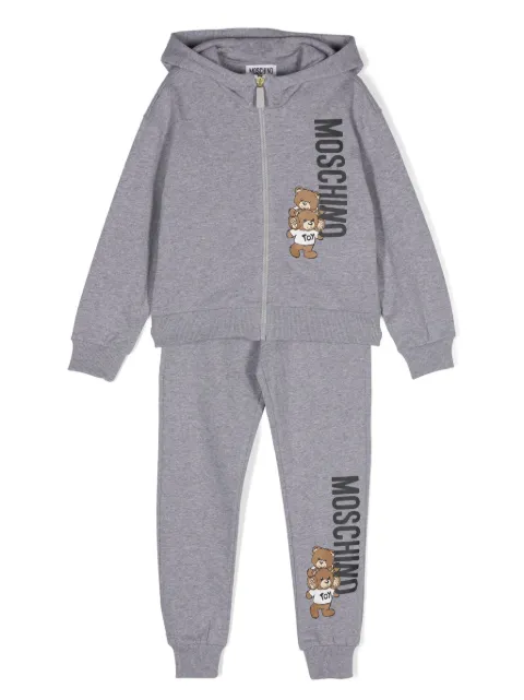 Moschino Kids Teddy Bear-print cotton tracksuit