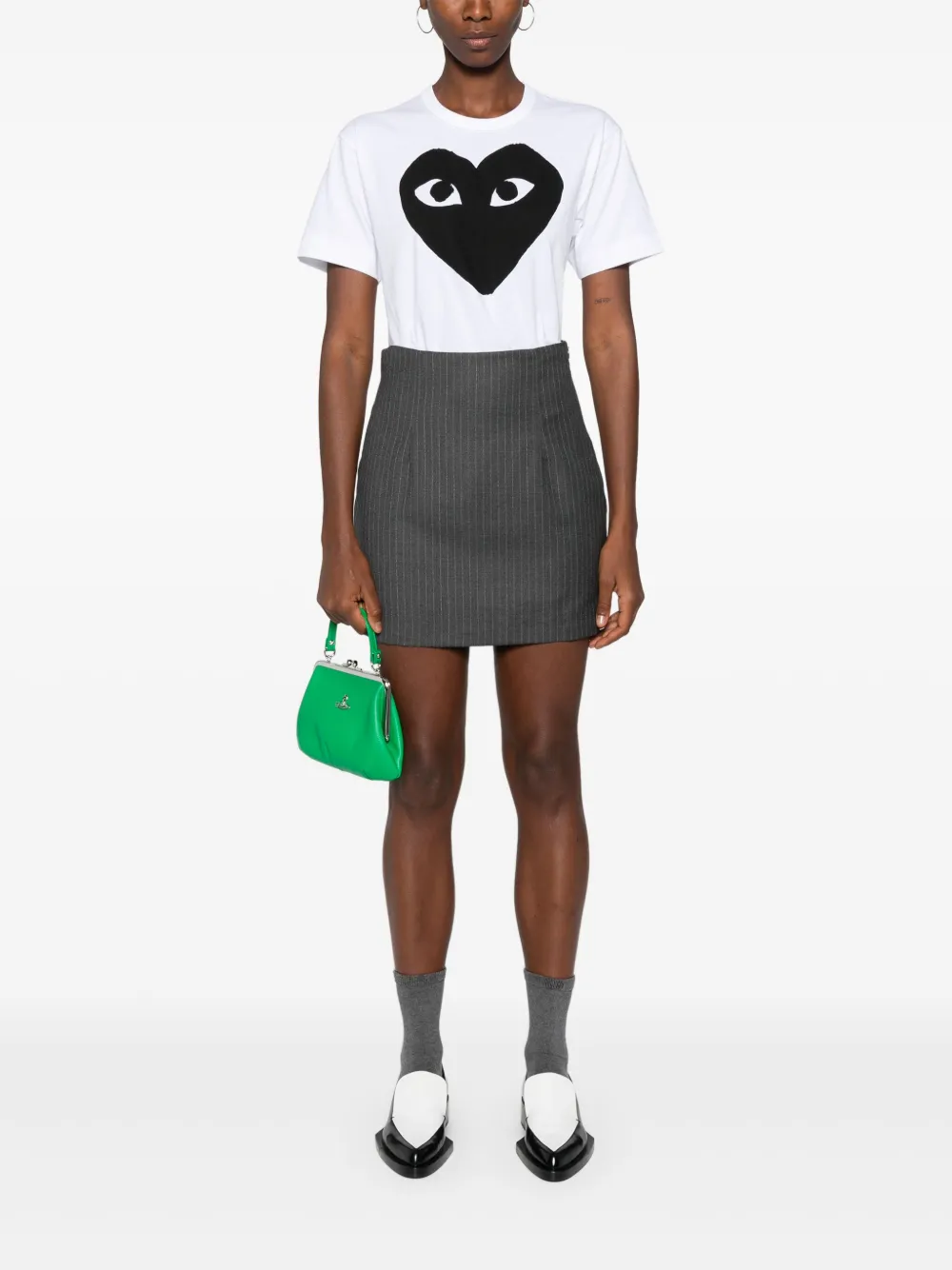 Comme Des Garçons Play Big Heart T-shirt - Wit