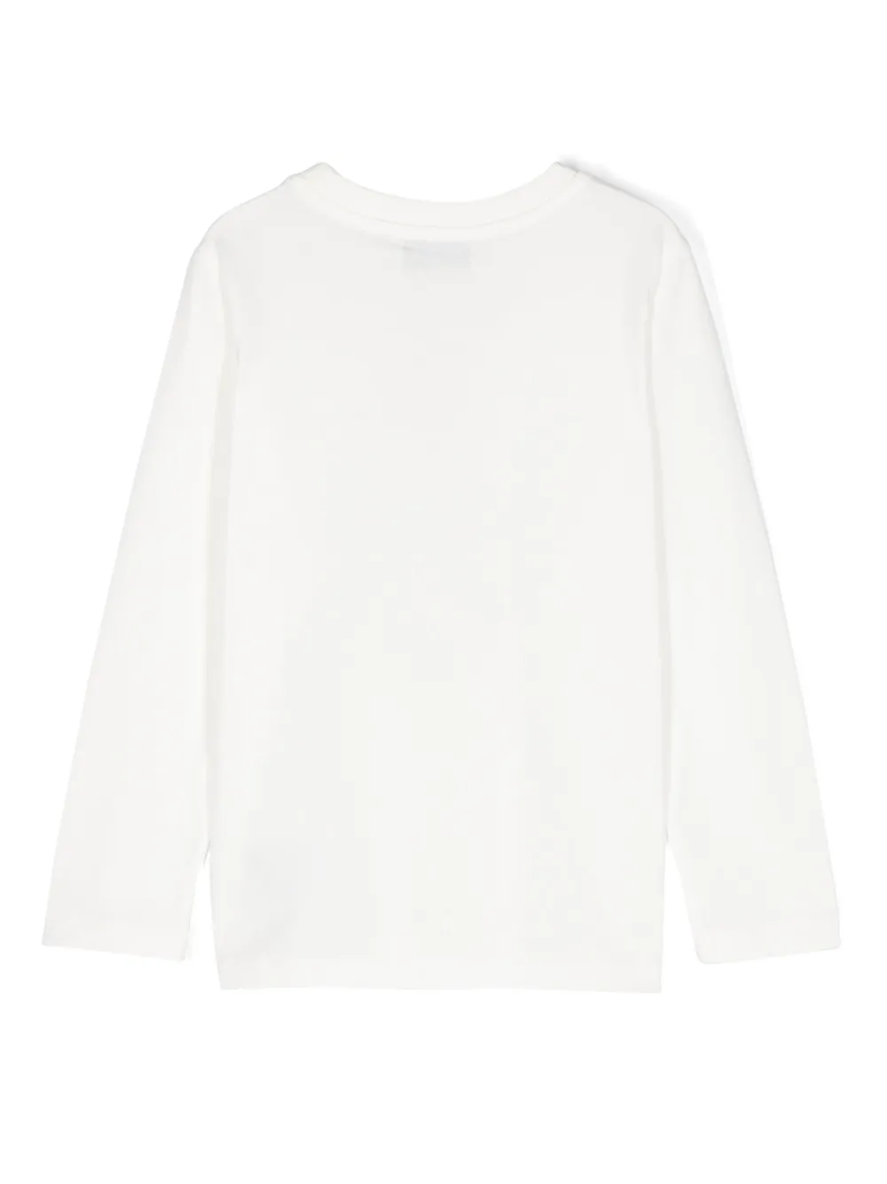 Moschino Kids Katoenen T-shirt met logoprint - Wit