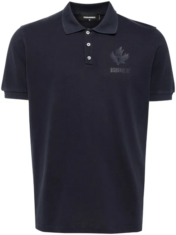 DSQUARED2 Tennis fit logo print Polo Shirt Blue FARFETCH AZ