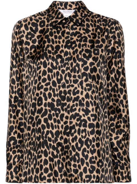 Max Mara leopard-print silk shirt Women