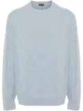 Zegna brushed fine-knit jumper - Blue