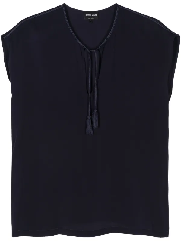 Giorgio Armani シルク ブラウス | ブルー | FARFETCH JP