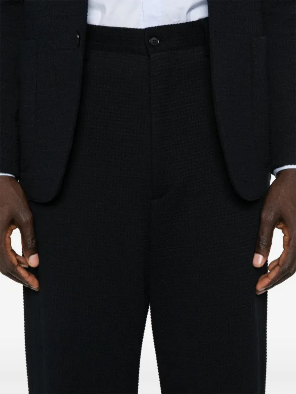GIORGIO ARMANI 　メンズ テーパード調パンツ SIZE46 Giorgio Armani テクスチャード テーパードパンツ | ブルー