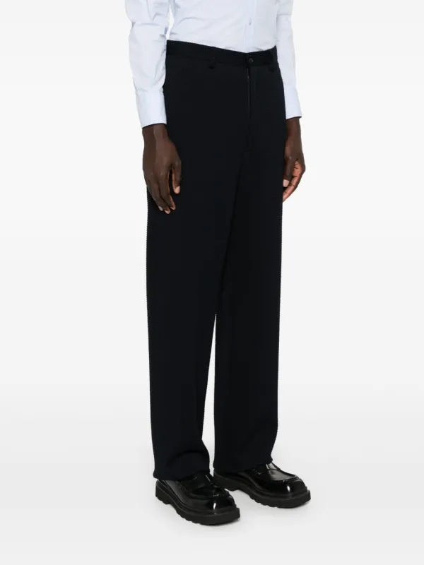 GIORGIO ARMANI 　メンズ テーパード調パンツ SIZE46 Giorgio Armani テクスチャード テーパードパンツ | ブルー