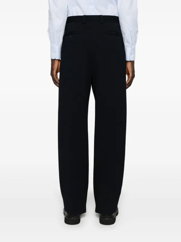 Giorgio Armani テクスチャード テーパードパンツ | ブルー | FARFETCH JP