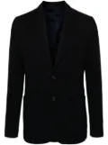 Giorgio Armani single-breasted textured blazer - Blue