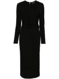 Giorgio Armani long-sleeve midi dress - Black