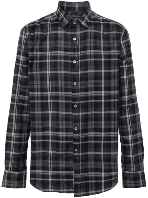 Canali plaid-check shirt