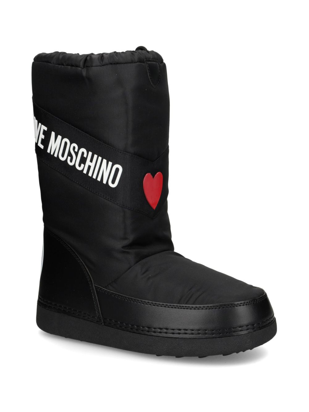 Love Moschino Snowboots met logoprint - Zwart