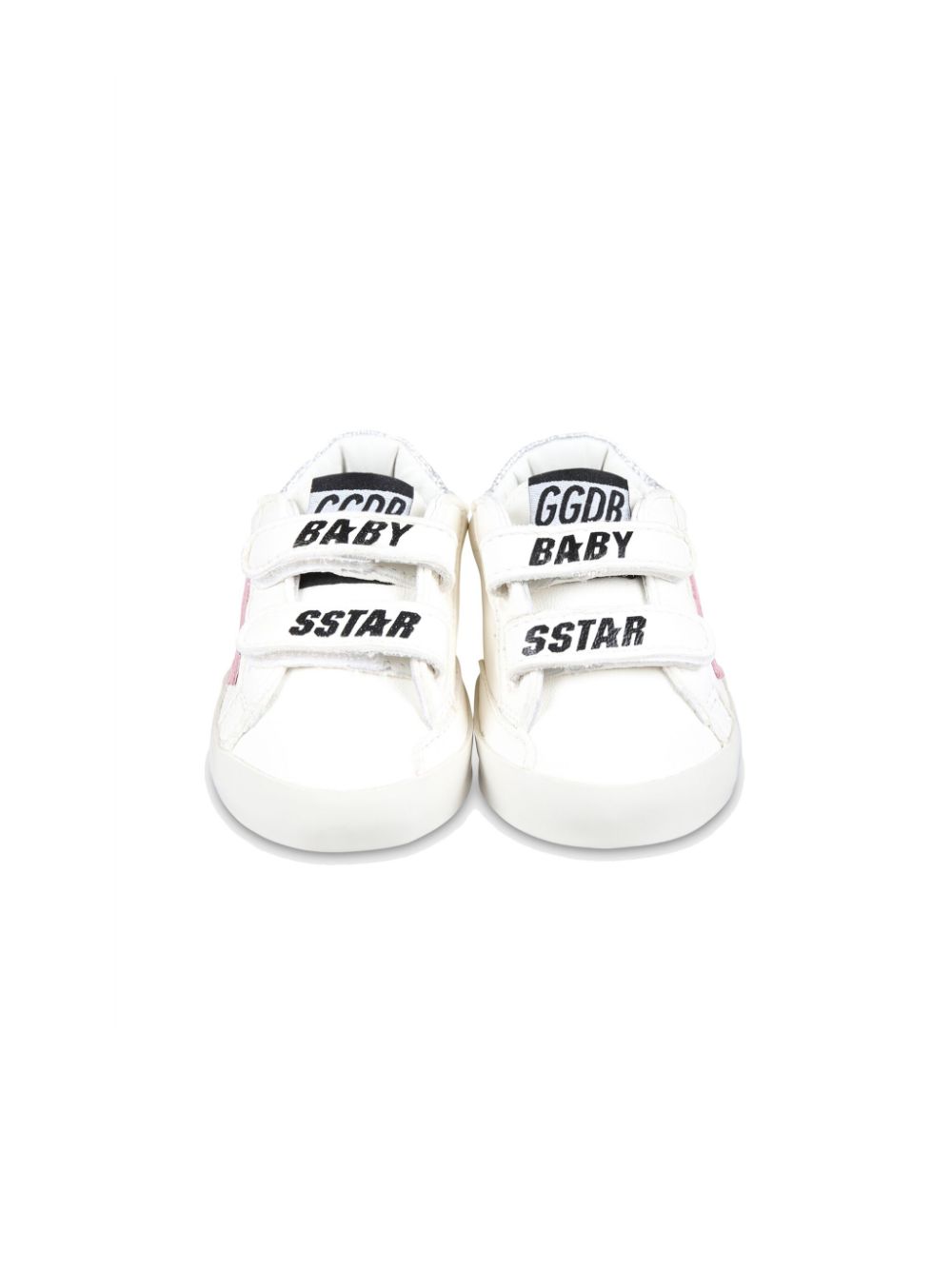 Golden Goose Kids Baby School leather sneakers White