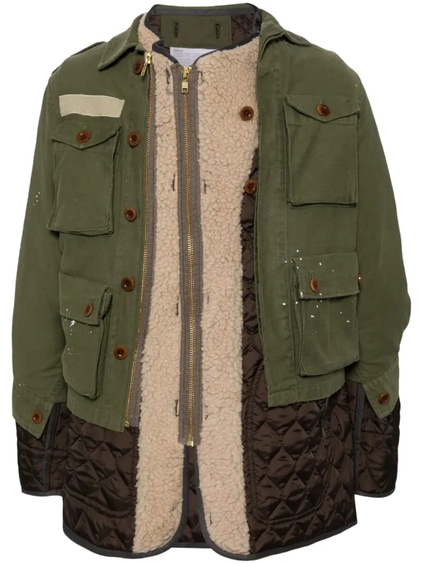 Kolor パネル ジャケット | グリーン | FARFETCH JP 