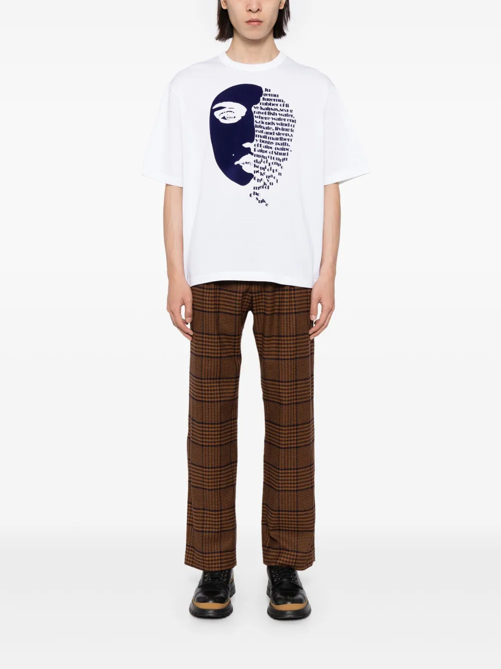 Kolor Katoenen T-shirt met gezichtprint - Wit